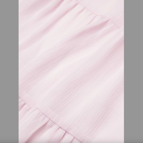 Aritzia Little Moon Sol Dress Lilac Size L | Semi-sheer tiered belted mini dress - Picture 10 of 12